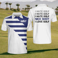 Love/Hate Golf Polo ShirtMens Goft Shirt, Funny Golf Shirt