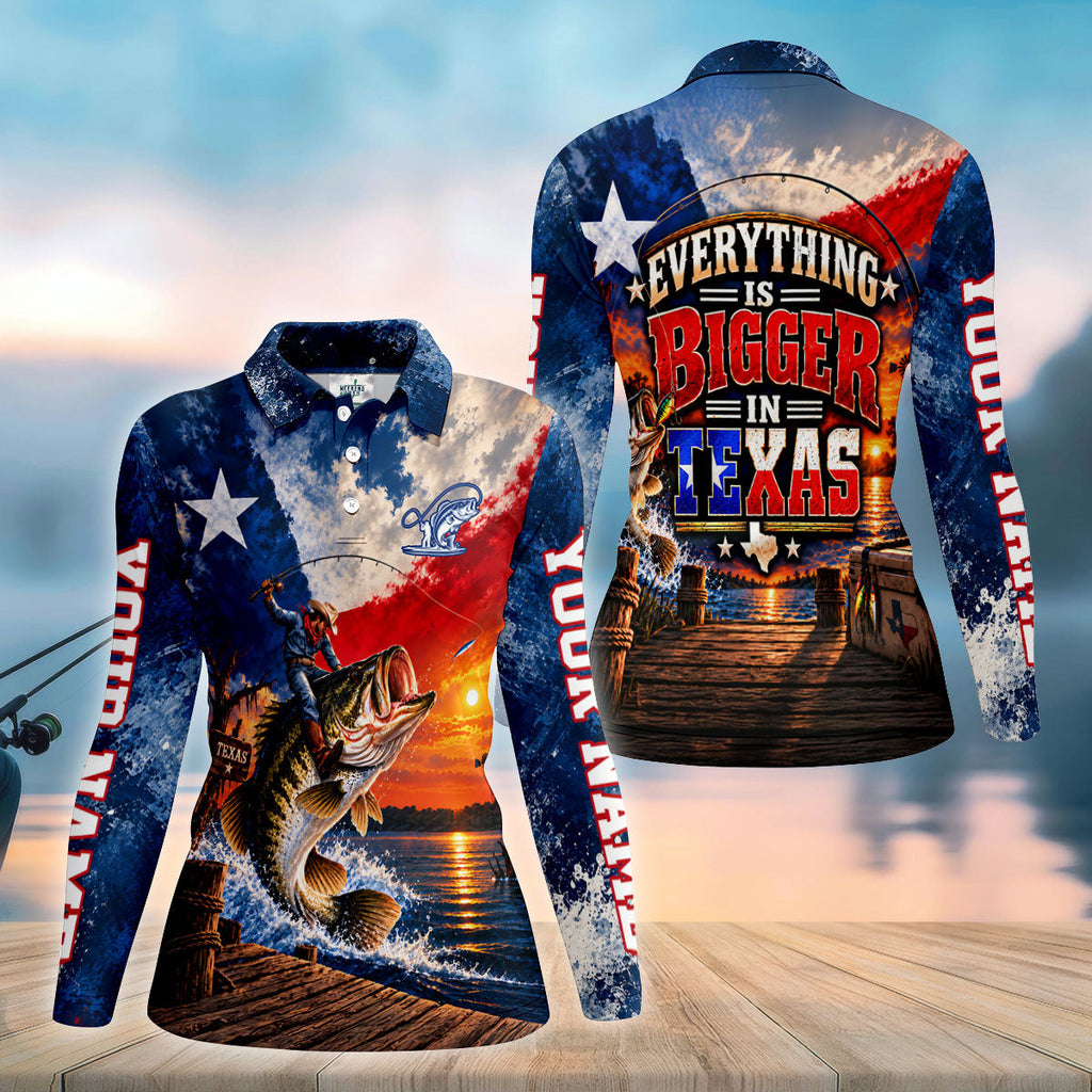 Everything Is Bigger In Texas Cowboy UPF Shirt, Fishing Shirts For Women, Fishing Shirt