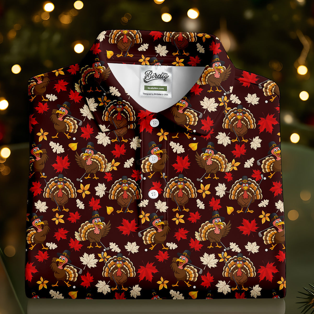 Funny Thanksgiving Turkey Golf Pose Golf Tops For Men, Polo Shirts For Men, Golf Gift For Men