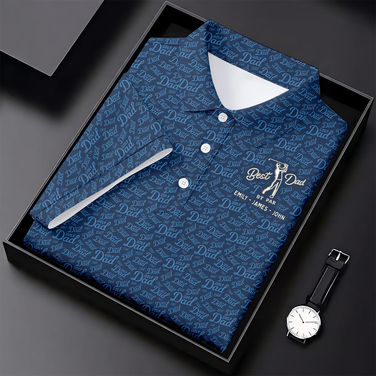 Best Dad By Par Father's Day Golf Shirt, Polo Shirts For Men, Gift For Golf Dad, Golfing Apparel