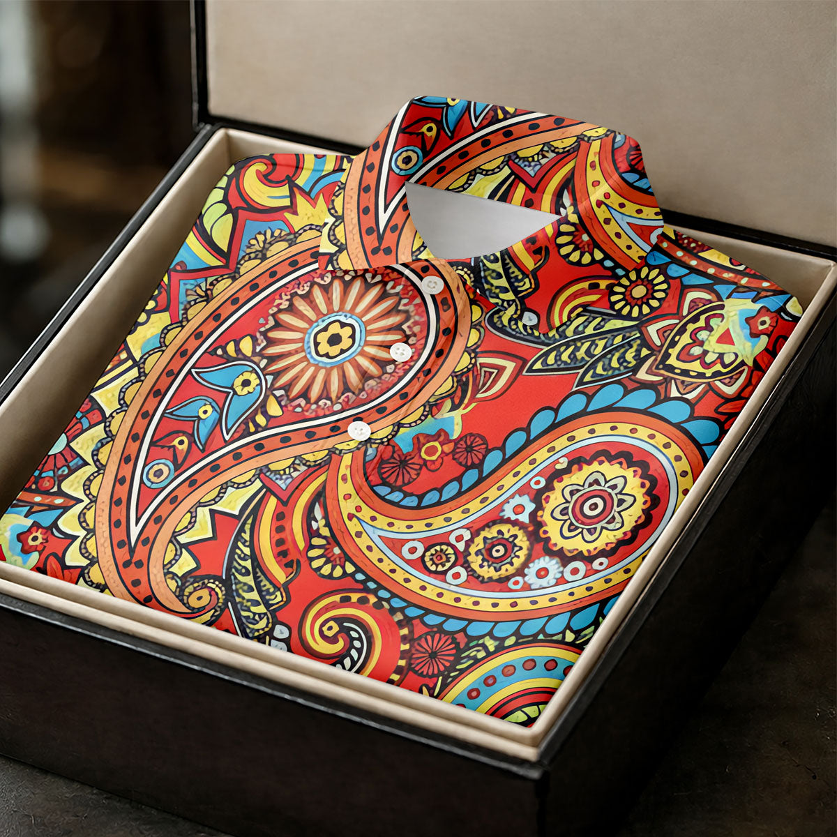 Paisley Design Golf Tops For Men, Boho Pattern Golf Shirts For Men, Polo Shirts For Men