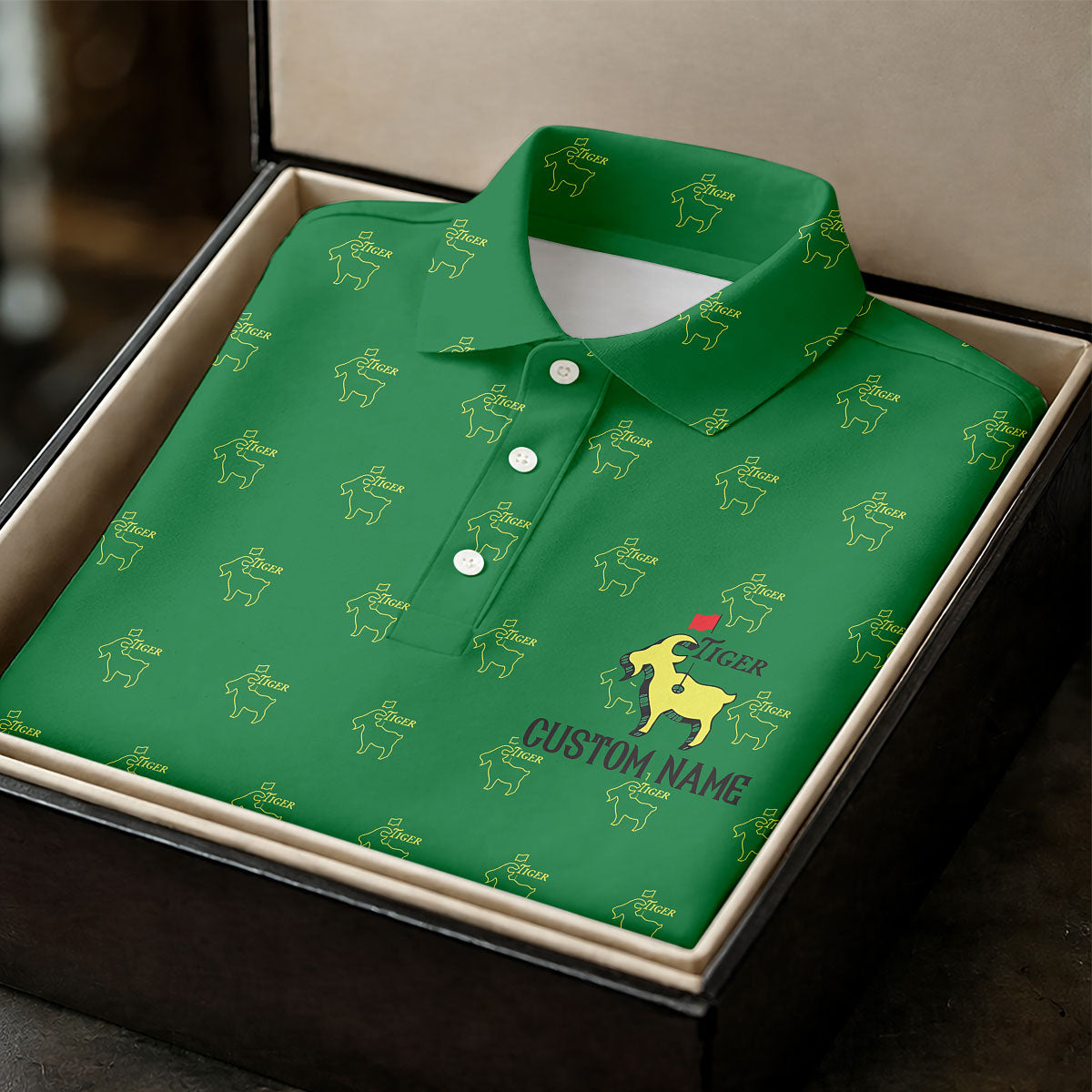 Tiger Goat Golf Tournament Golf Shirt, Golf Tops For Men, Golf Shirts For Men
