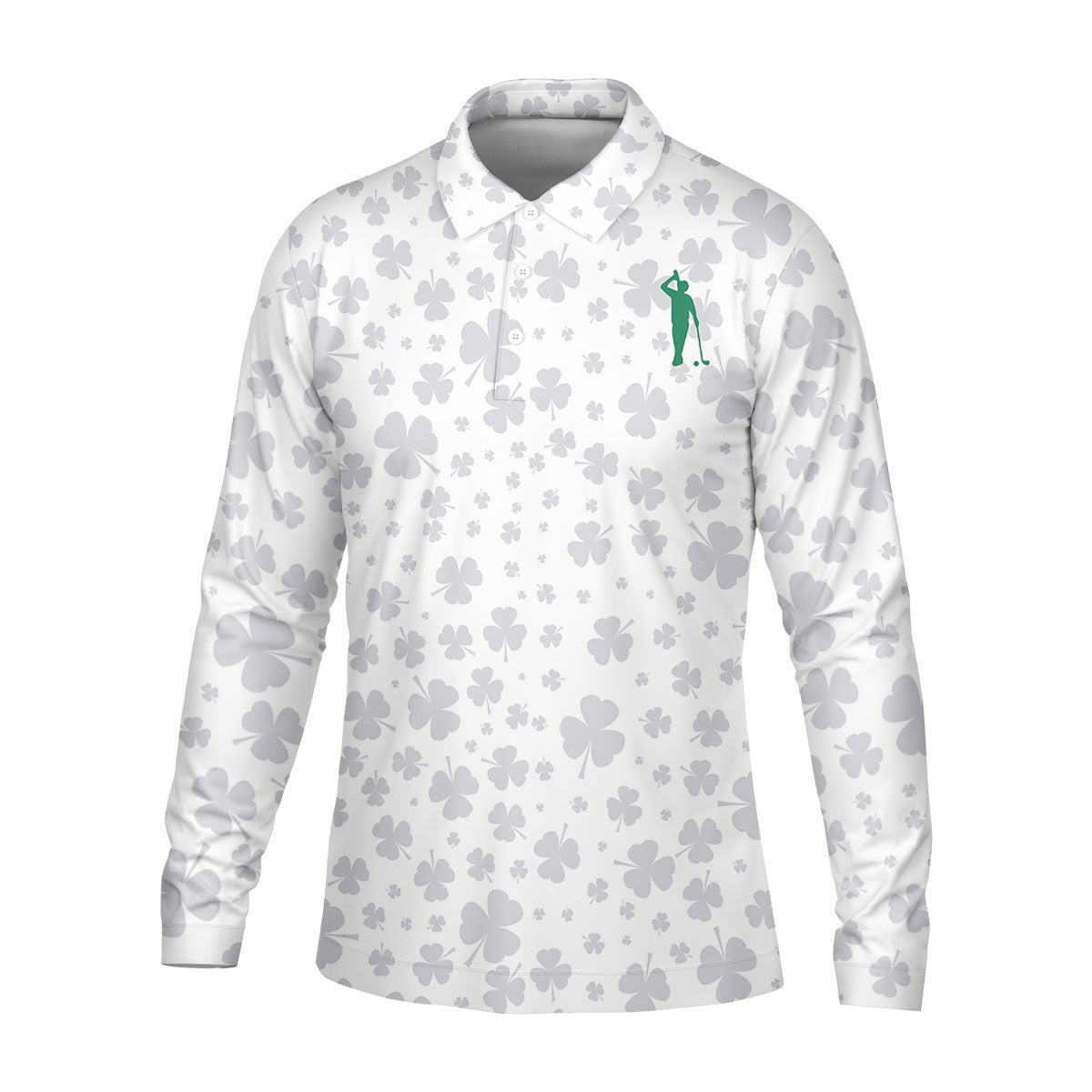Shamrock Golf Polo ShirtMens Golf Shirt, St Patrick's Day Golf Shirt, Gift For Golfer