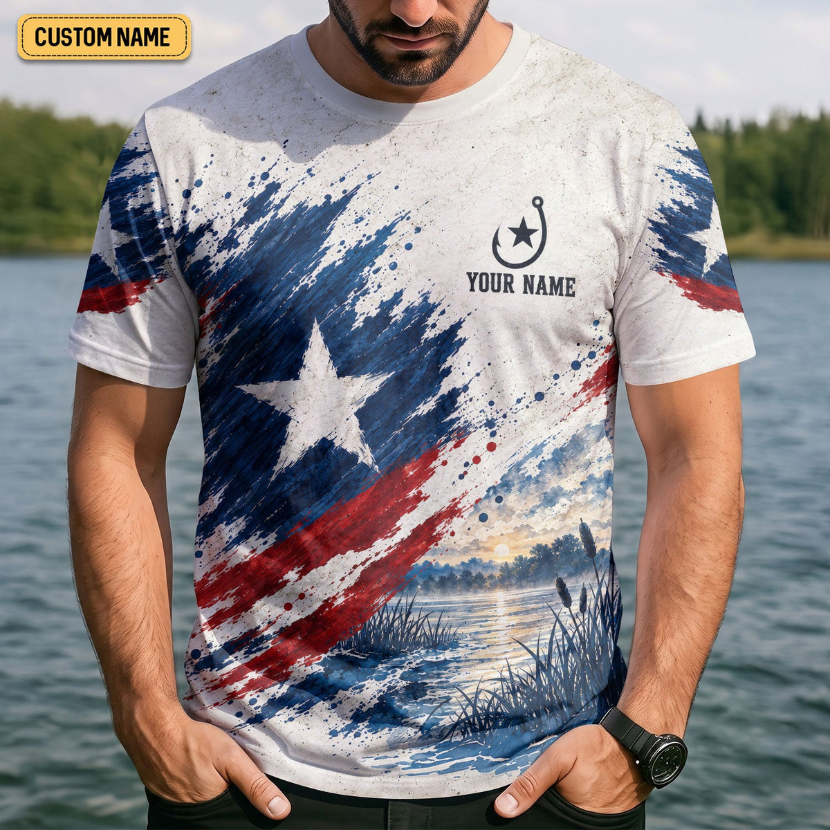 Personalized Texas Bass Fishing UPF Shirt, Fishing Shirts For Men, Bass Fishing Shirt