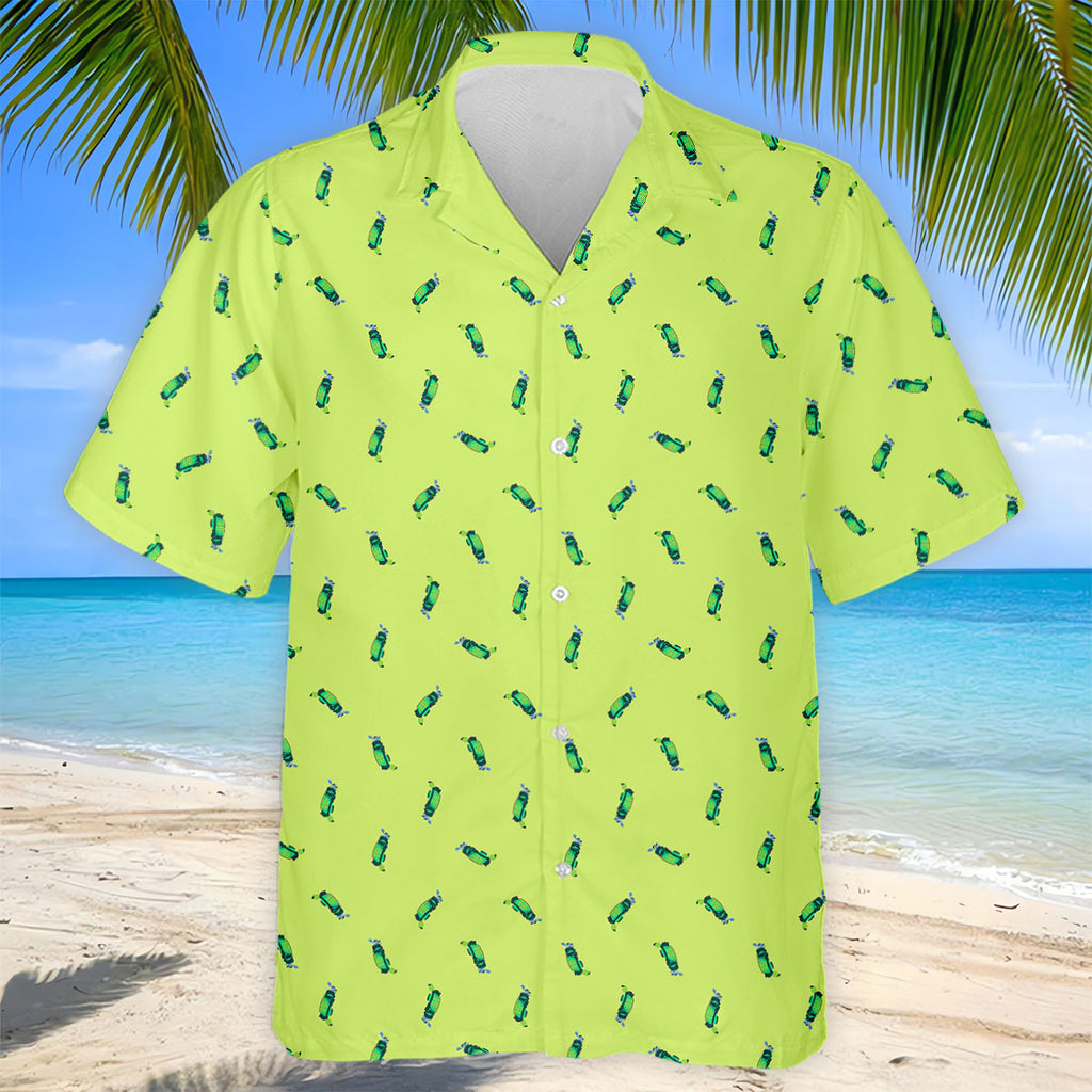 The Best Dad By Par Doodle Pattern Father's Day Golf Shirt, Golf Gift For Dad