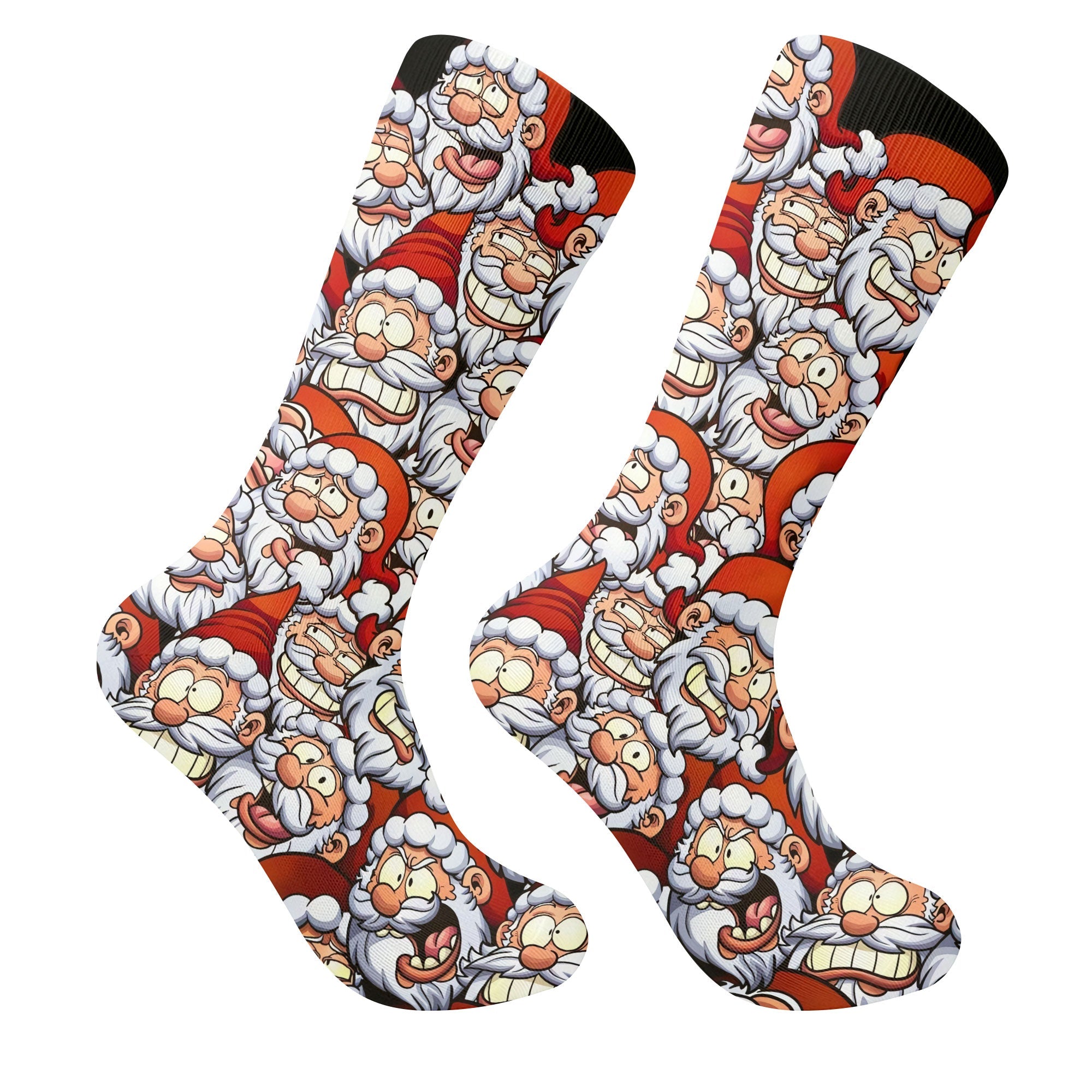 Santa Claus Face Funny Golf Socks, Golf Gift Ideas, Golfing Accessories, Christmas Golf Gift