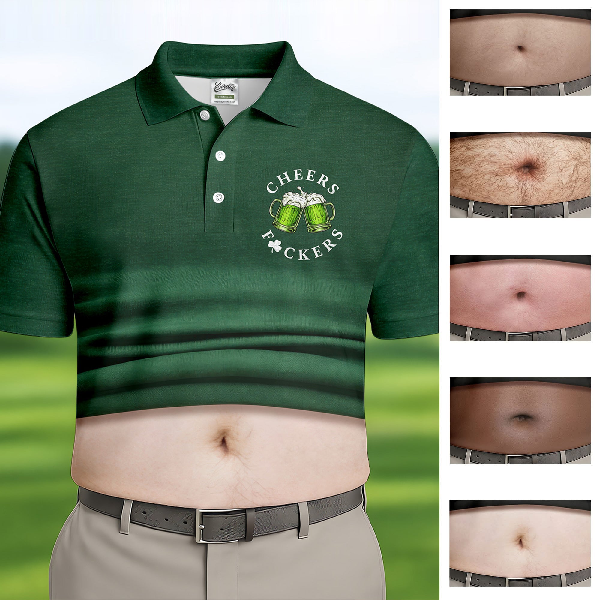 St Patrick's Day Cheers Men's Funny Golf Shirts, Polo Shirts For Men, Golf Shirts For Men