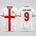 St. George's Cross Tudor Rose V-Neck For Men Football Lover, English Football Soccer Fan Gift