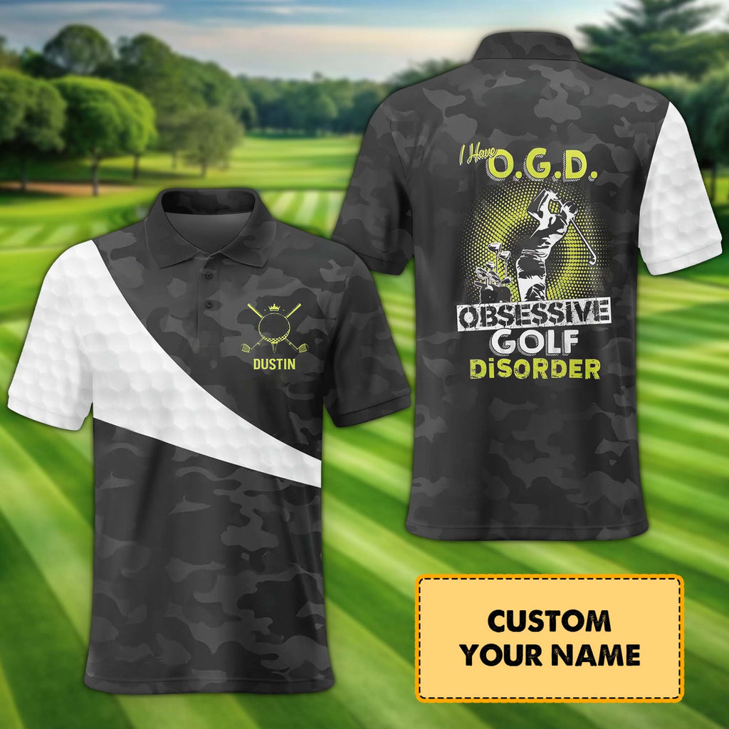 Obsessive Golf Disorder Personalized Name 3D Golf Polo ShirtGolf Shirt, Gift For Golfers
