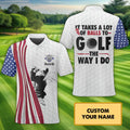 It Takes A Lot Of Balls To Golf The Way I Do Custom Name Golf Polo ShirtGolf Shirt, Gift For Golfers