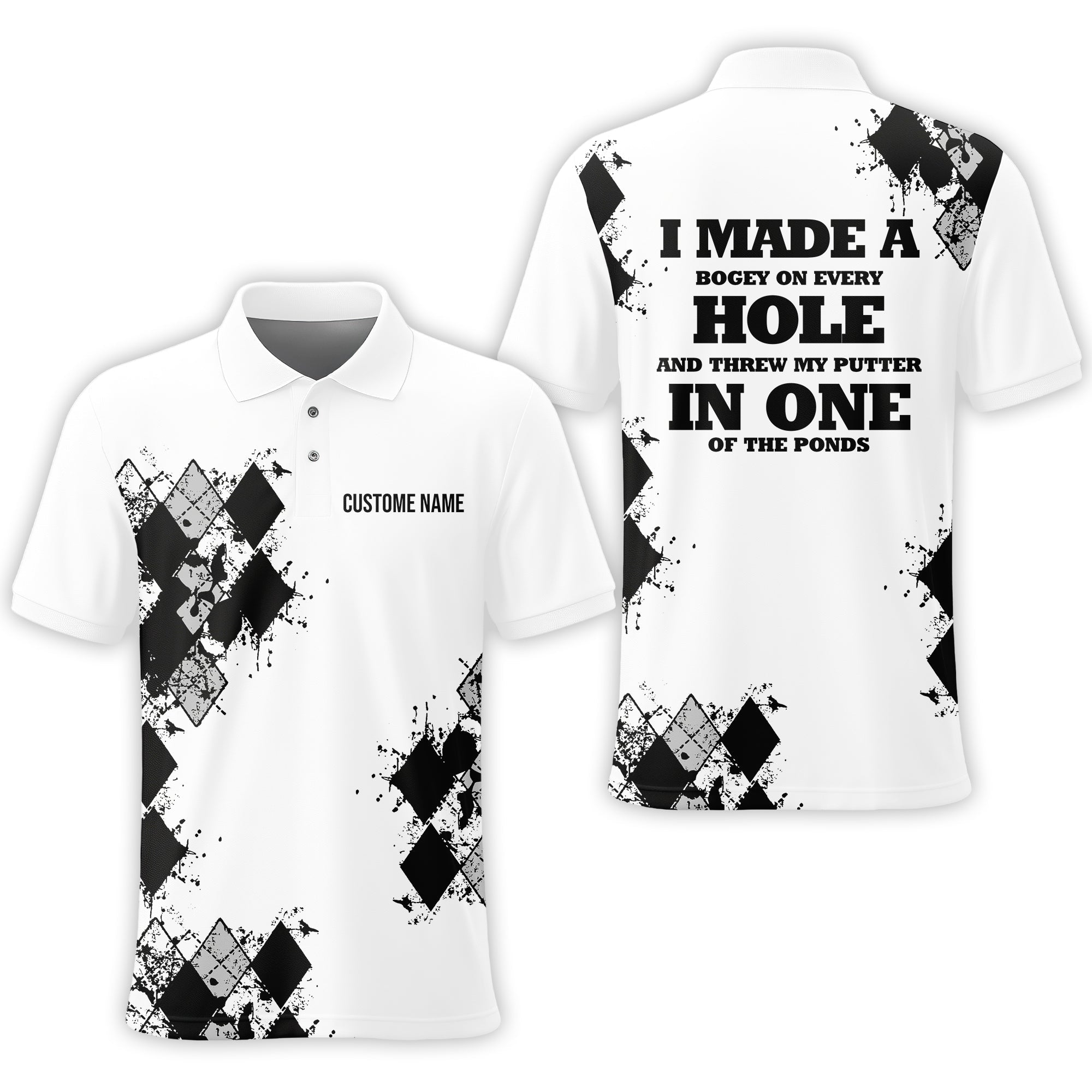 Bogey Golf Shirt, Custom Polo Shirt, Perfect Present For Golfers