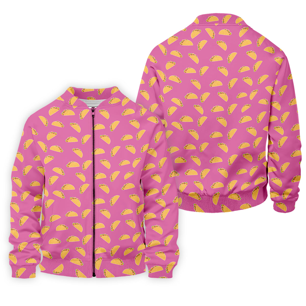 The Pink Taco Seamless Pattern Golf Tops For Men, Polo Shirts For Men, Golf Shirts For Men