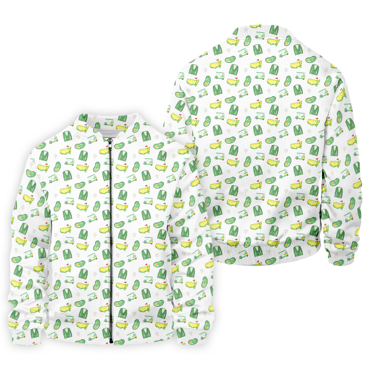 Master Golf Seamless Pattern White Golf Shirt, Cool Golf Shirt, Polo Shirts For Men, Golf Shirts For Men