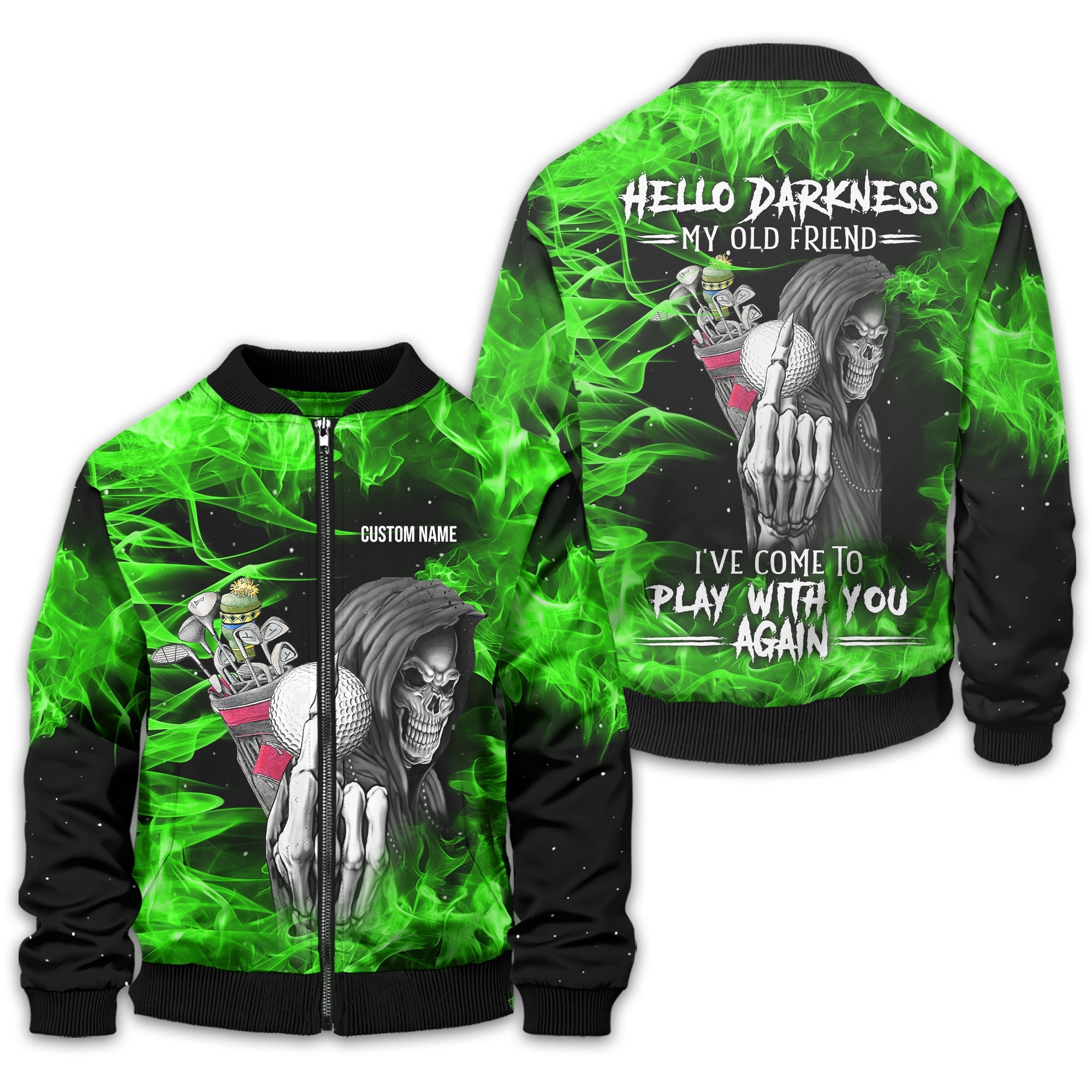 Hello Darkness My Old Friend Personalized Golf Polo ShirtGolf Shirt For Men, Gift For Golfers