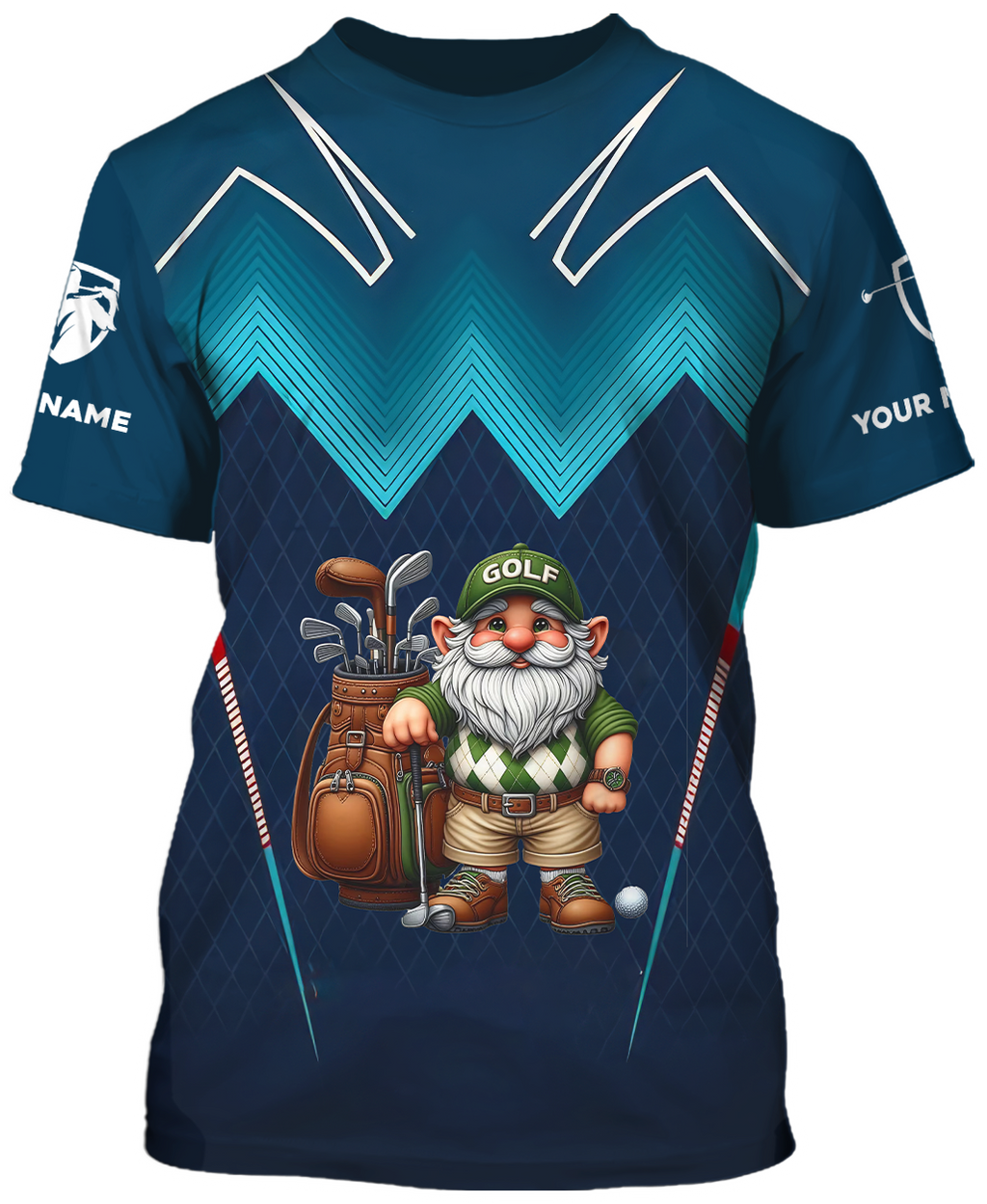 Custom Golfing Gnomes Men's Golf Polo Shirt, Golfing Apparel, Gift For Golfers