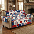 America 1776 Floral Quilted Sofa Cover Fall Halloween Decor For Sofa Couch