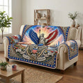 America Liberty Anniversary Quilted Sofa Cover Fall Halloween Decor For Sofa Couch