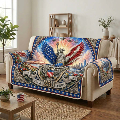 America Liberty Anniversary Quilted Sofa Cover Fall Halloween Decor For Sofa Couch