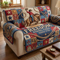 Cowboy Spirit Quilted Sofa Cover Fall Halloween Decor For Sofa Couch