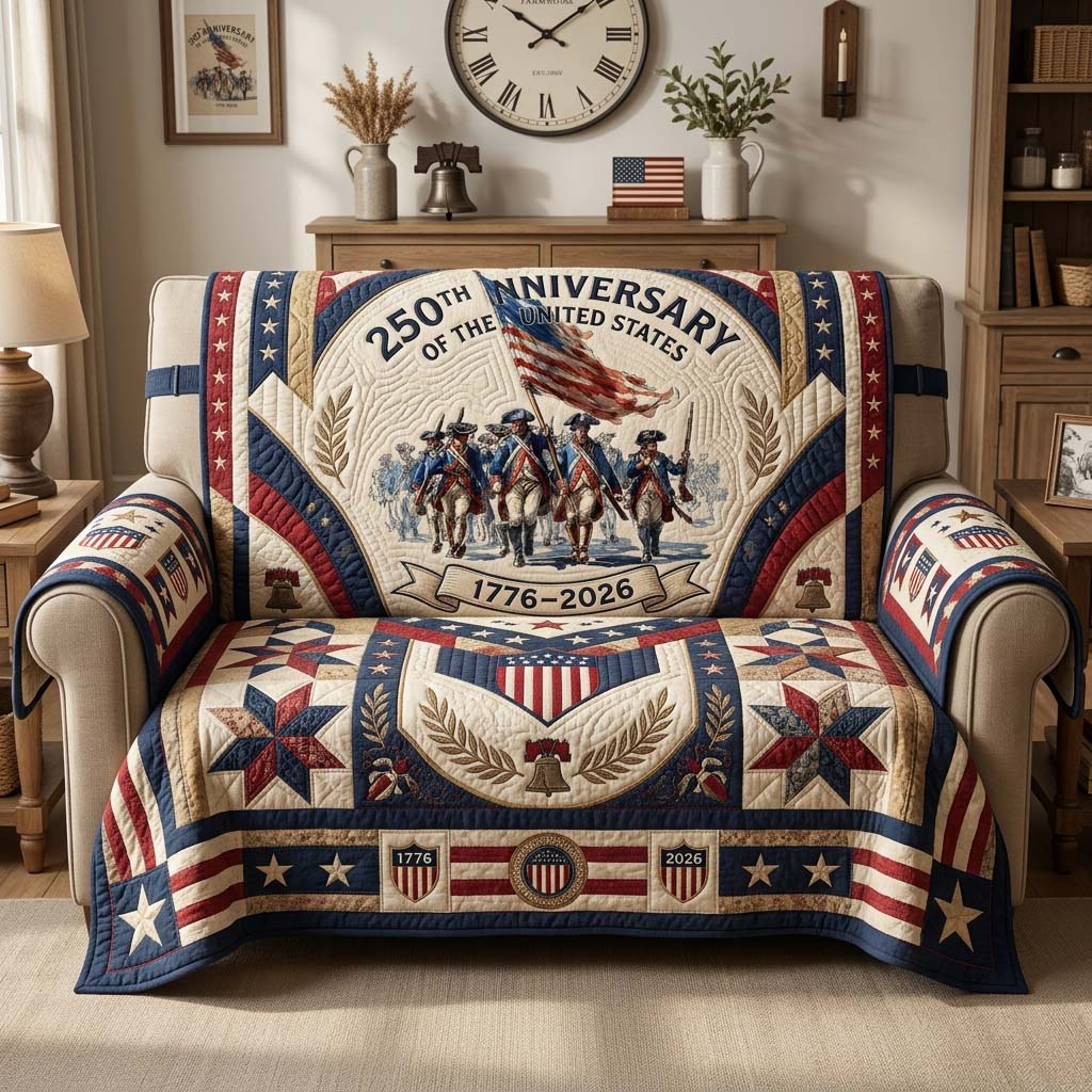 Patriot Legacy Quilted Sofa Cover Fall Halloween Decor For Sofa Couch