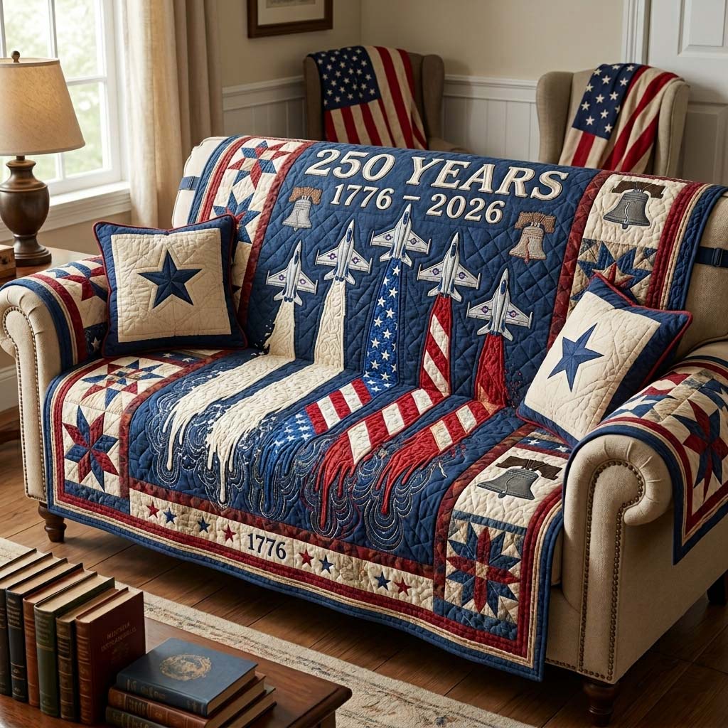 Jet Tribute Quilted Sofa Cover Fall Halloween Decor For Sofa Couch