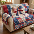 Star Ribbon Quilted Sofa Cover Fall Halloween Decor For Sofa Couch