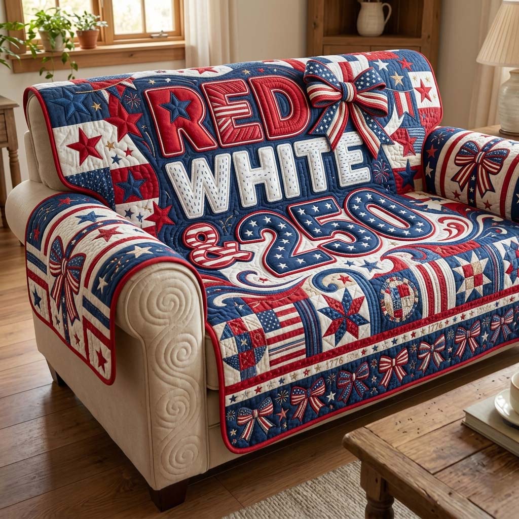 Patriot Pride Quilted Sofa Cover Fall Halloween Decor For Sofa Couch