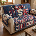Liberty Stars Quilted Sofa Cover Fall Halloween Decor For Sofa Couch