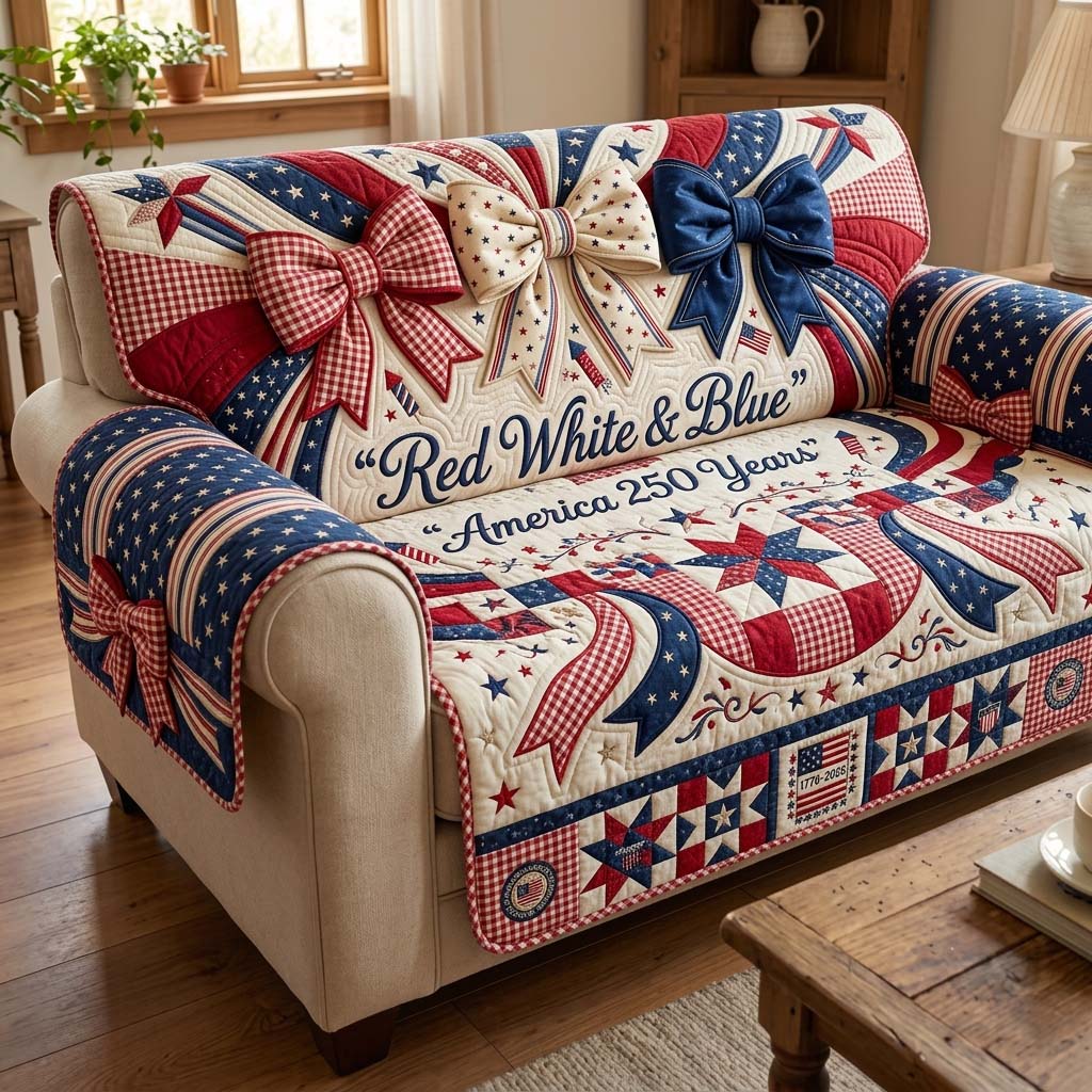 Ribbon Jubilee Quilted Sofa Cover Fall Halloween Decor For Sofa Couch