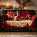 Majestic Dragon Quilted Sofa Cover Fall Halloween Decor For Sofa Couch