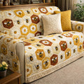 Daisy Honeycomb Quilted Sofa Cover Fall Halloween Decor For Sofa Couch