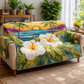 Aloha Sunset Paradise Quilted Sofa Cover Fall Halloween Decor For Sofa Couch