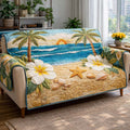 Palm Breeze Retreat Quilted Sofa Cover Fall Halloween Decor For Sofa Couch