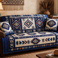 Indigo Tribal Harmony Quilted Sofa Cover Fall Halloween Decor For Sofa Couch