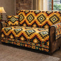 Crimson Tribal Rhythm Quilted Sofa Cover Fall Halloween Decor For Sofa Couch