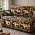 Floral Elephant Parade Quilted Sofa Cover Fall Halloween Decor For Sofa Couch