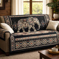 Wild Elephant Patchwork Quilted Sofa Cover Fall Halloween Decor For Sofa Couch