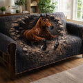 Rockburst Stallion Quilted Sofa Cover Fall Halloween Decor For Sofa Couch
