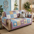 Pastel Seashell Quilted Sofa Cover Fall Halloween Decor For Sofa Couch
