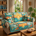 Golden Shore Quilted Sofa Cover Fall Halloween Decor For Sofa Couch