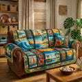 Island Spirit Quilted Sofa Cover Fall Halloween Decor For Sofa Couch