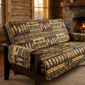 Tribal Feather Harmony Quilted Sofa Cover Fall Halloween Decor For Sofa Couch