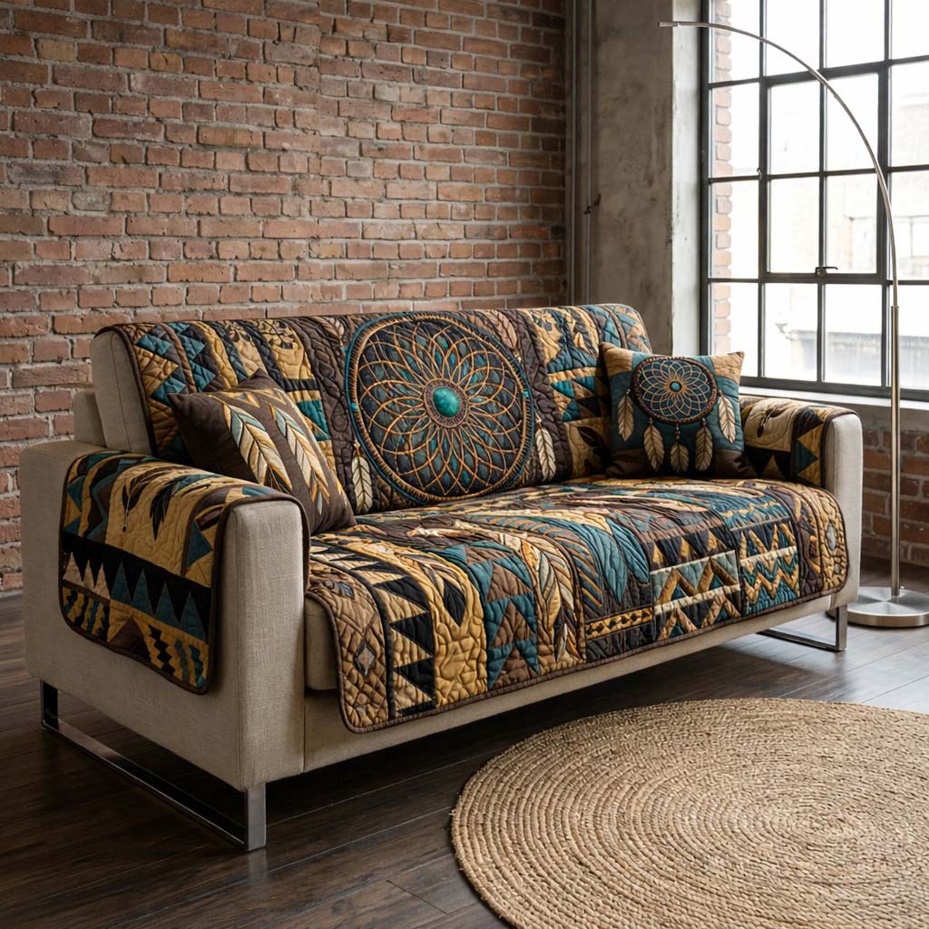 Desert Spirit Dream Quilted Sofa Cover Fall Halloween Decor For Sofa Couch
