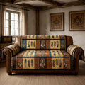 Rustic Tribal Echo Quilted Sofa Cover Fall Halloween Decor For Sofa Couch