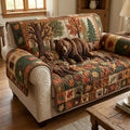 Autumn Cubs Quilted Sofa Cover Fall Halloween Decor For Sofa Couch