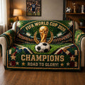 Golden Glory Cup Quilted Sofa Cover Fall Halloween Decor For Sofa Couch