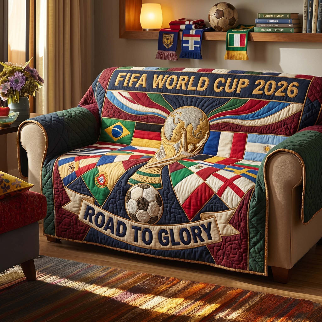 Global Cup Unity Quilted Sofa Cover Fall Halloween Decor For Sofa Couch