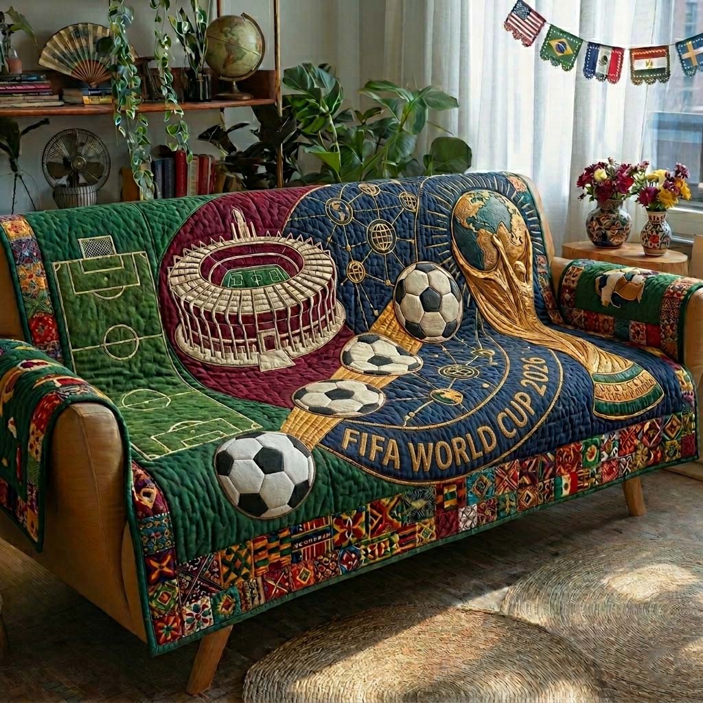 Final Arena Glory Quilted Sofa Cover Fall Halloween Decor For Sofa Couch