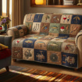 Classic Angler Patch Quilted Sofa Cover Fall Halloween Decor For Sofa Couch