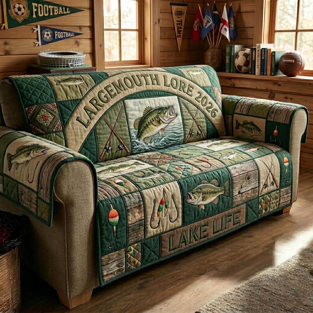 Rustic Lake Legacy Quilted Sofa Cover Fall Halloween Decor For Sofa Couch